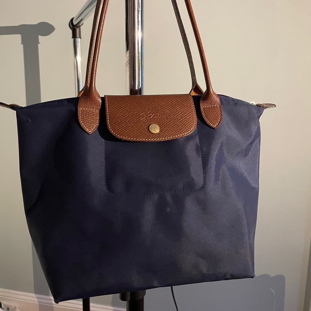 Small Longchamp Le Pliage Nylon Shoulder Tote